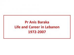 Session en memoire du Pr Anis Baraka durant le 12eme Congres Pan Arabe, Dubai, Septembre 2018 